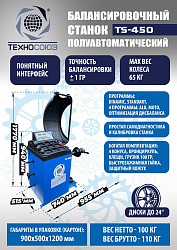 TS-450 Балансировочный стенд для легковых авто 5015, 220V