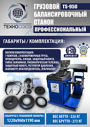 TS-950 Грузовой балансировочный станок 380V