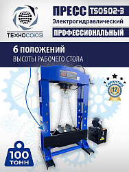 Пресс гидравлический 100 тонн с электроприводом, TS0502-3
