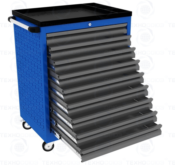 PROFFI 950.9 Тележка инструментальная RAL 5005 (9 выдвижных ящиков)