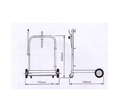 A09220 Тележка под бочку 180-220 кг(TS09220)